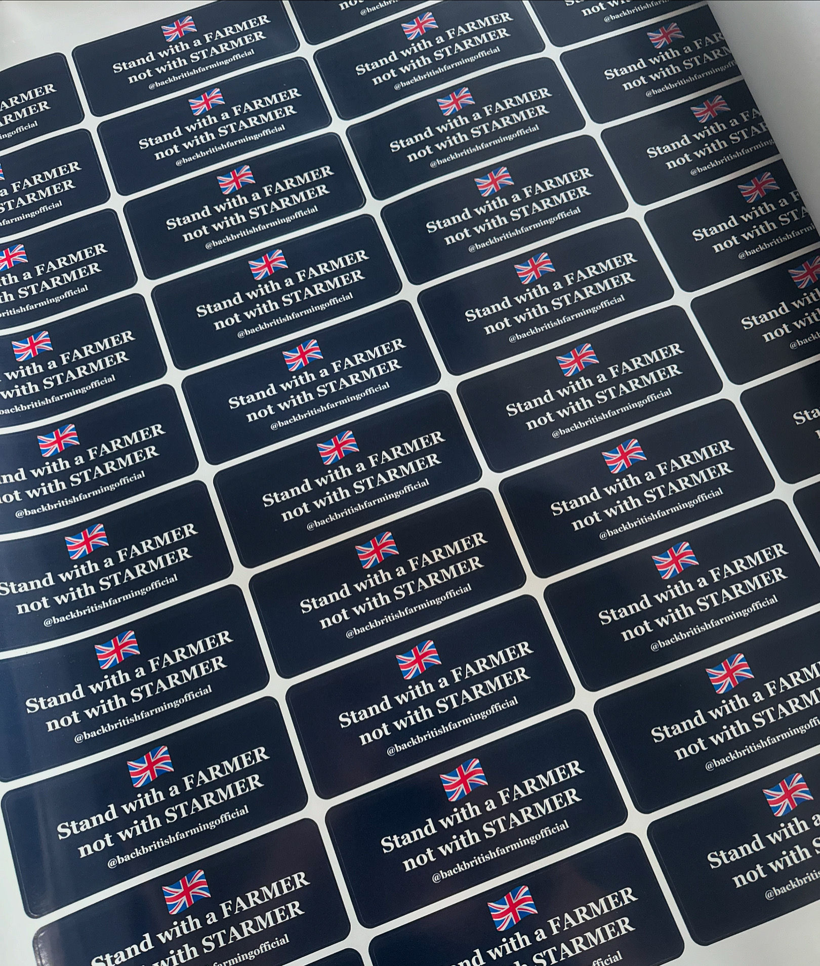 Stand with a Farmer Car Window sticker