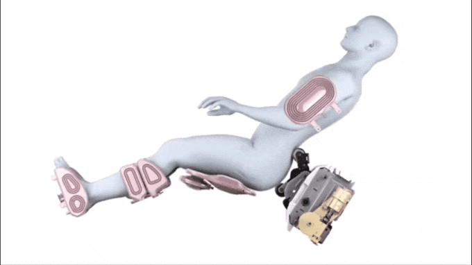 Roller gently pushing on lower back.