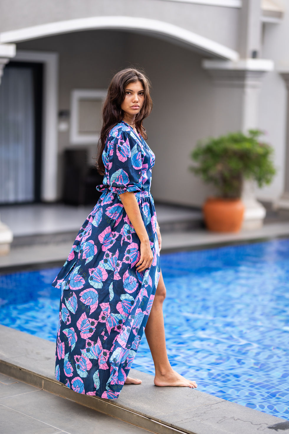 Thumbnail: Bougainvillea Wrap Dress