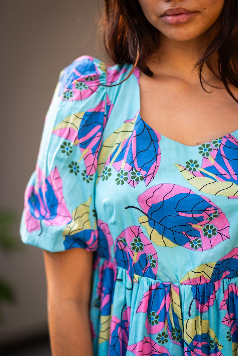 Thumbnail: Bougainvillea Blue Summer Dress
