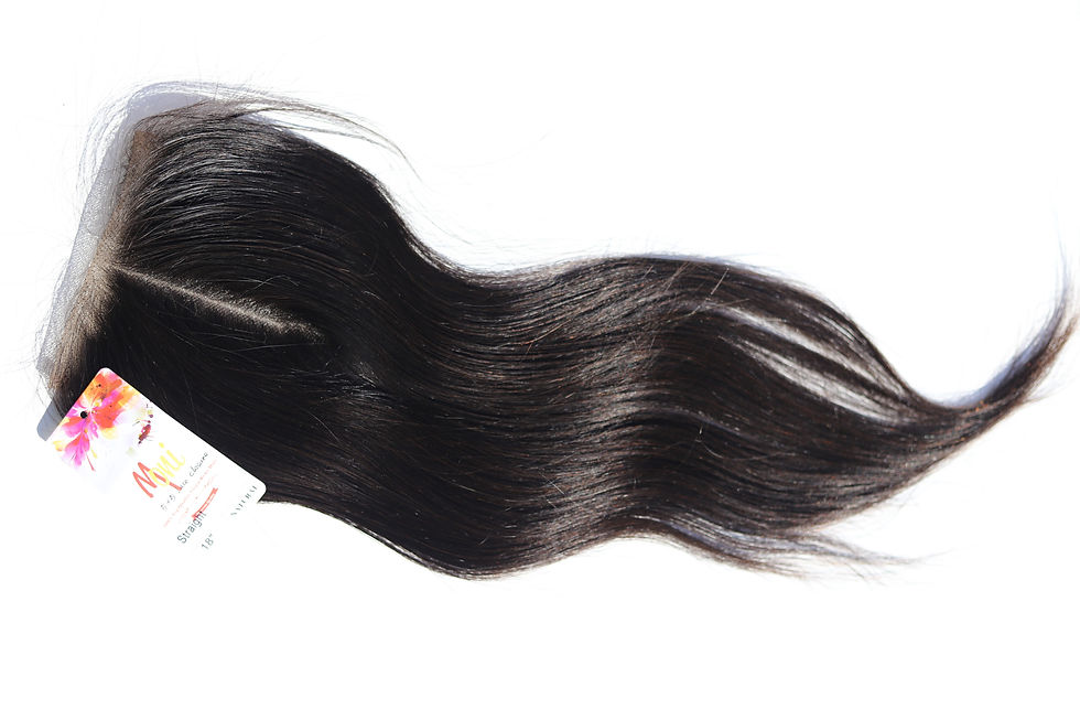 Straight 5x5 Peruvian lace closure with silky texture from Moni Hair UK.