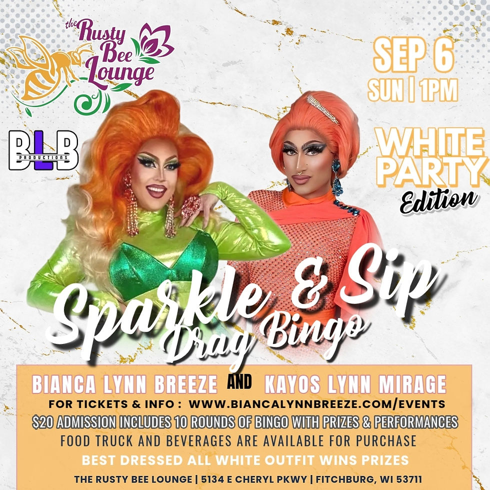 Sparkle & Sip Drag Bingo w/Kayos: White Party Edition