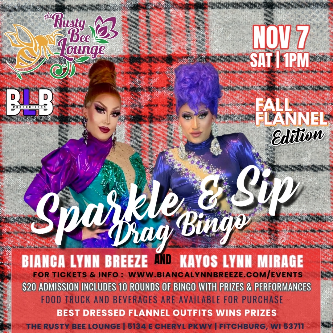Sparkle & Sip Drag Bingo w/Kayos: Fall Flannel Edition