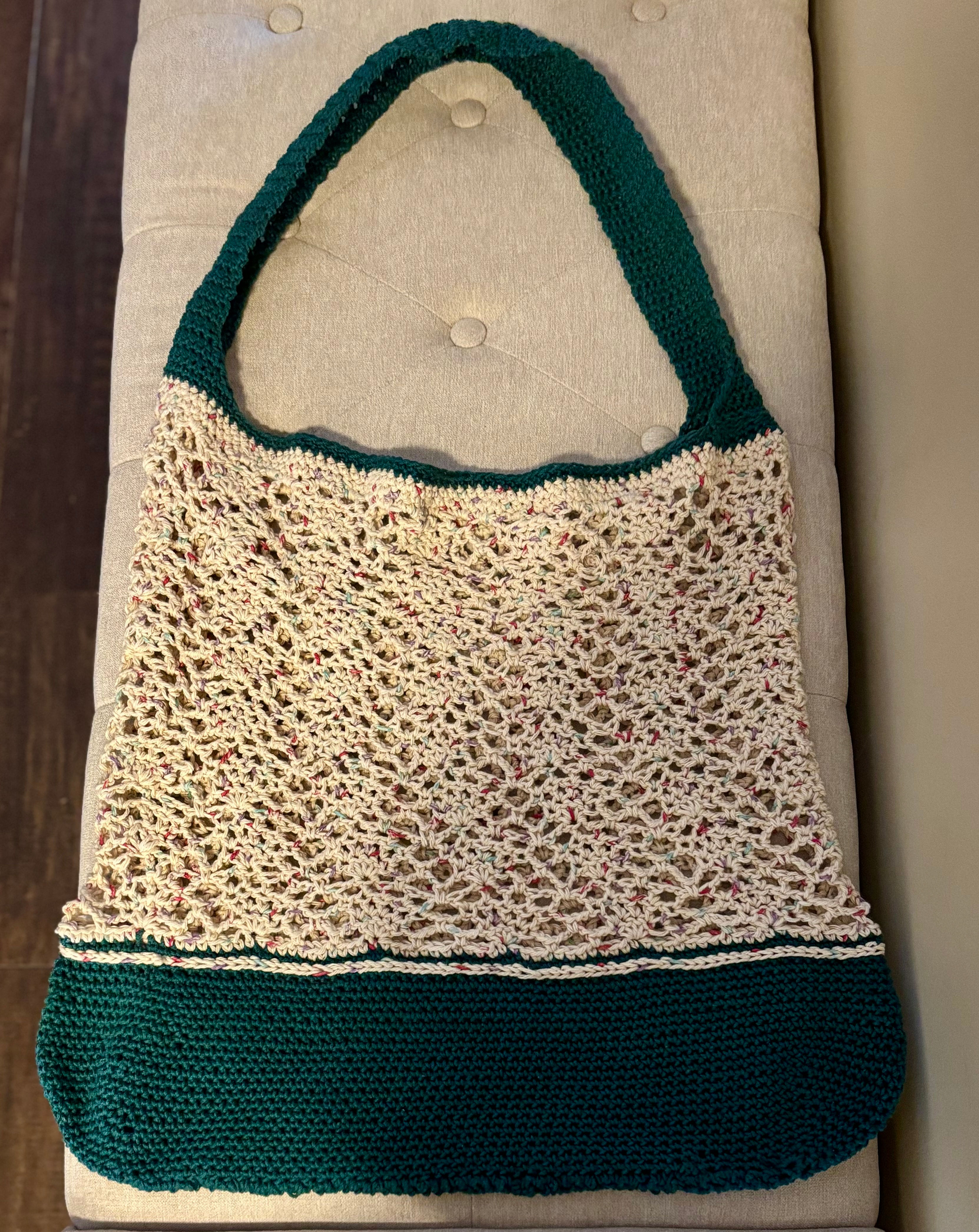 Green & Ivory Market Bag