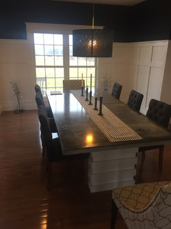 oversized concrete dining room table