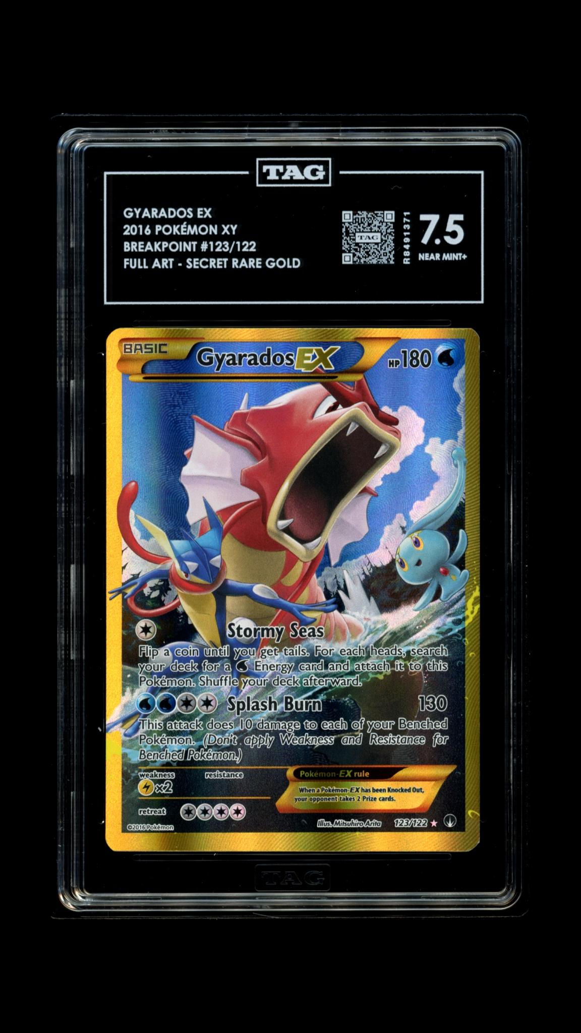 GYARADOS EX 2016 POKÉMON XY #123/122 BREAKPOINT FULL ART - SECRET RARE Graded