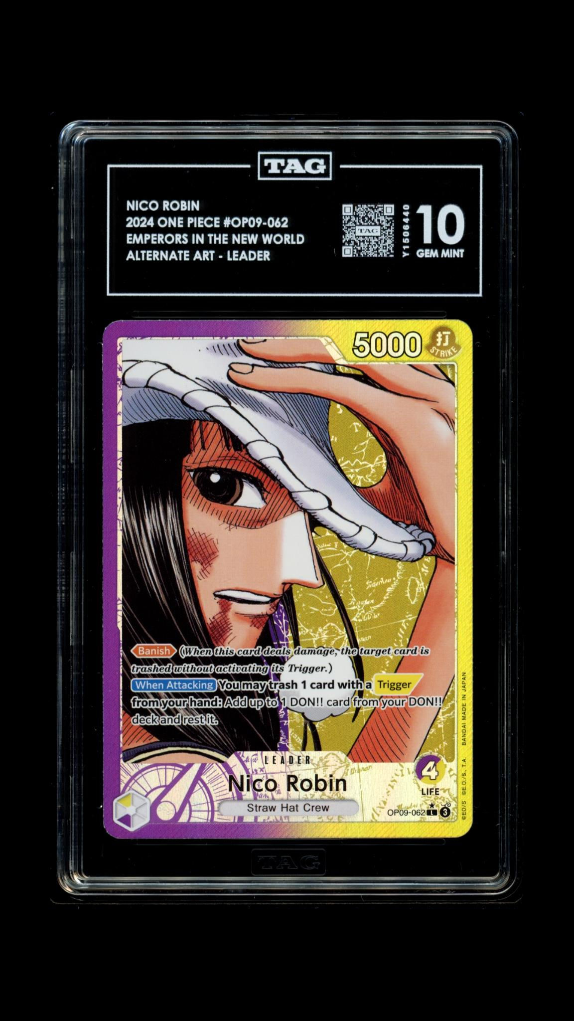 NICO ROBIN 2024 ONE PIECE EMPERORS IN THE NEW WORLD #OP09-062 ALTERNATE ART LEAD