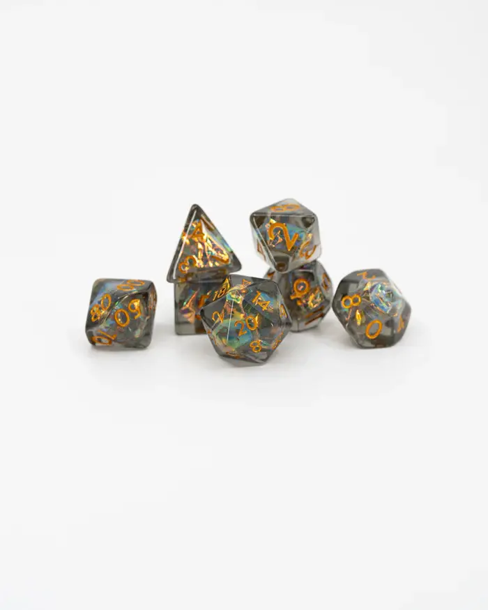 Dancing Lights | 7 Piece Acrylic Dice Set