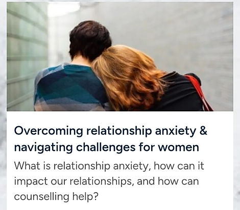 Relationship anxiety for women