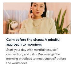 calm before chaos A mindful approach to mornings