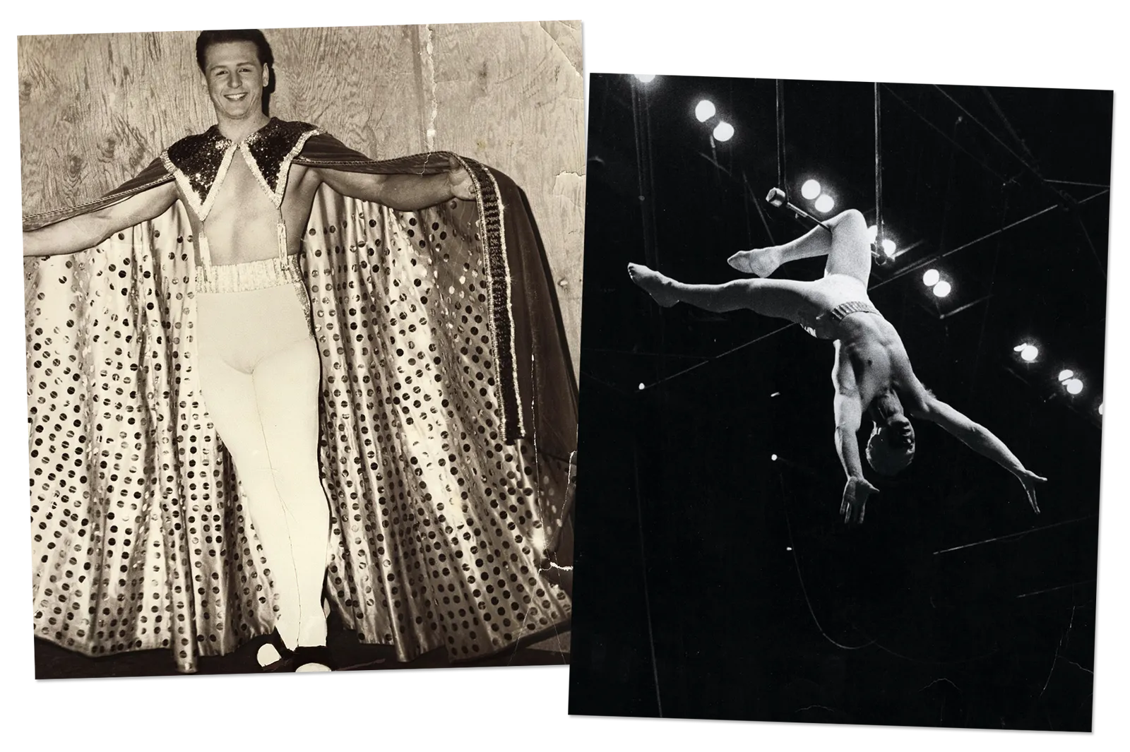 Young Jerry during his trapeze days.