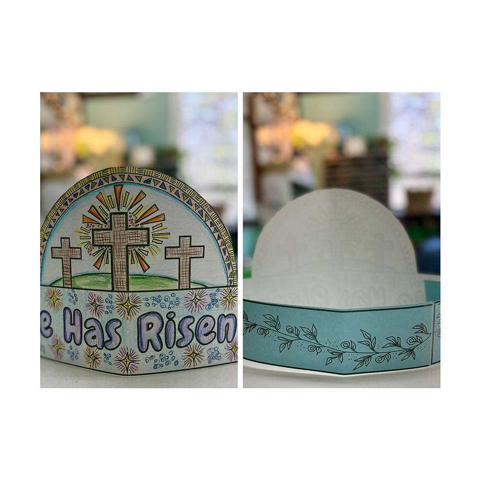 Easter Crowns and Vintage Postcards