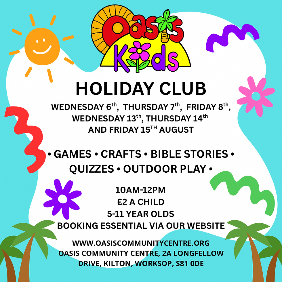 Oasis Kids Holiday Club 15th August