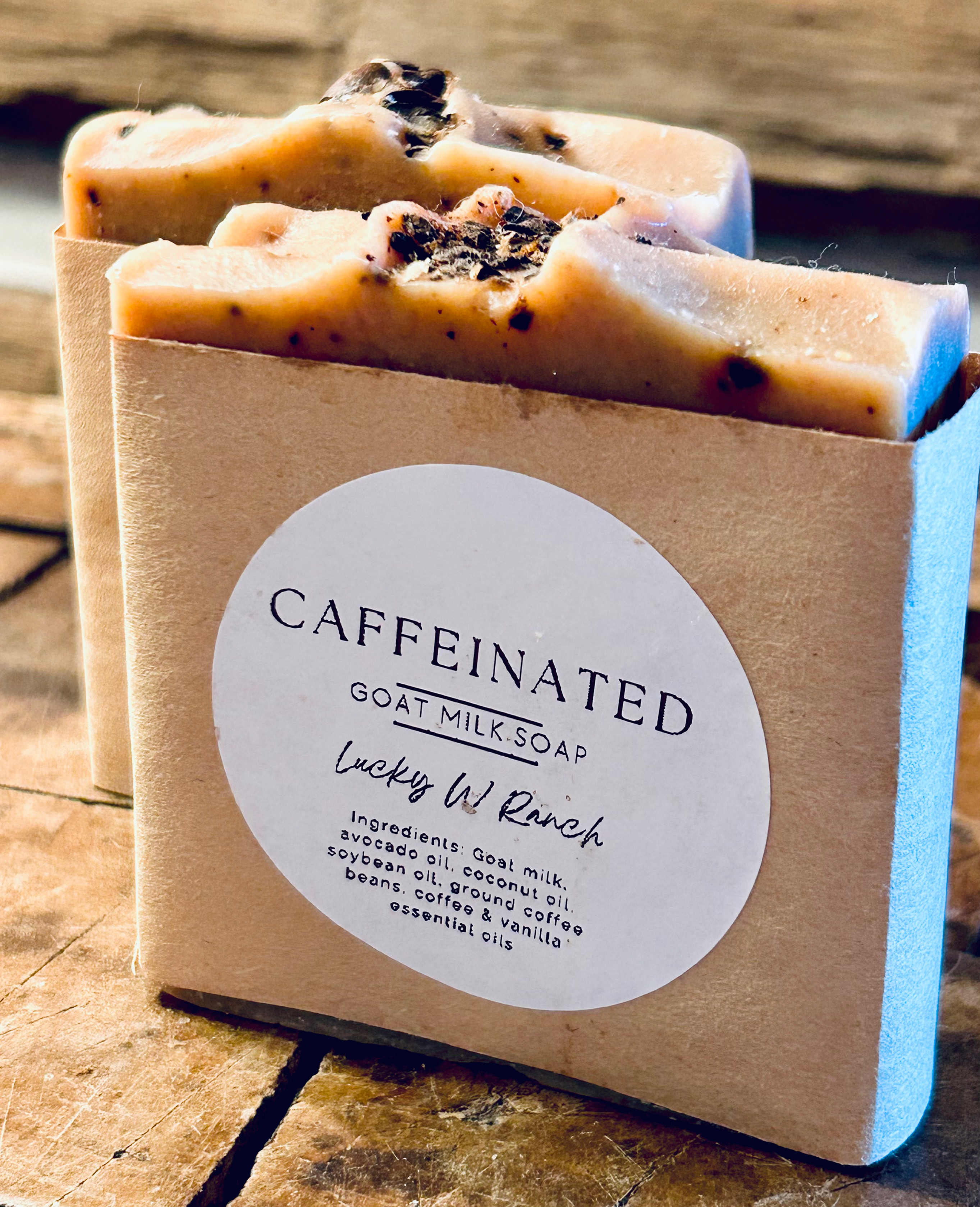 Lucky W Ranch ~ Caffeinated Goat's Milk Soap