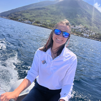 A girl Driving a small tender