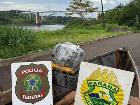 PF e PM apreendem drogas e munições no Rio Paraná