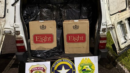 PF, PM e Receita Federal apreendem cigarros contrabandeados e mercadorias descaminhadas em Foz do Iguaçu