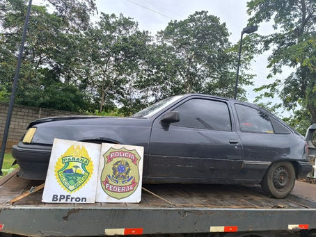 PF e BPFRON recuperam veículo furtado em Guaíra/PR