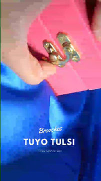 Thumbnail: Wine glass and bottle brooch.