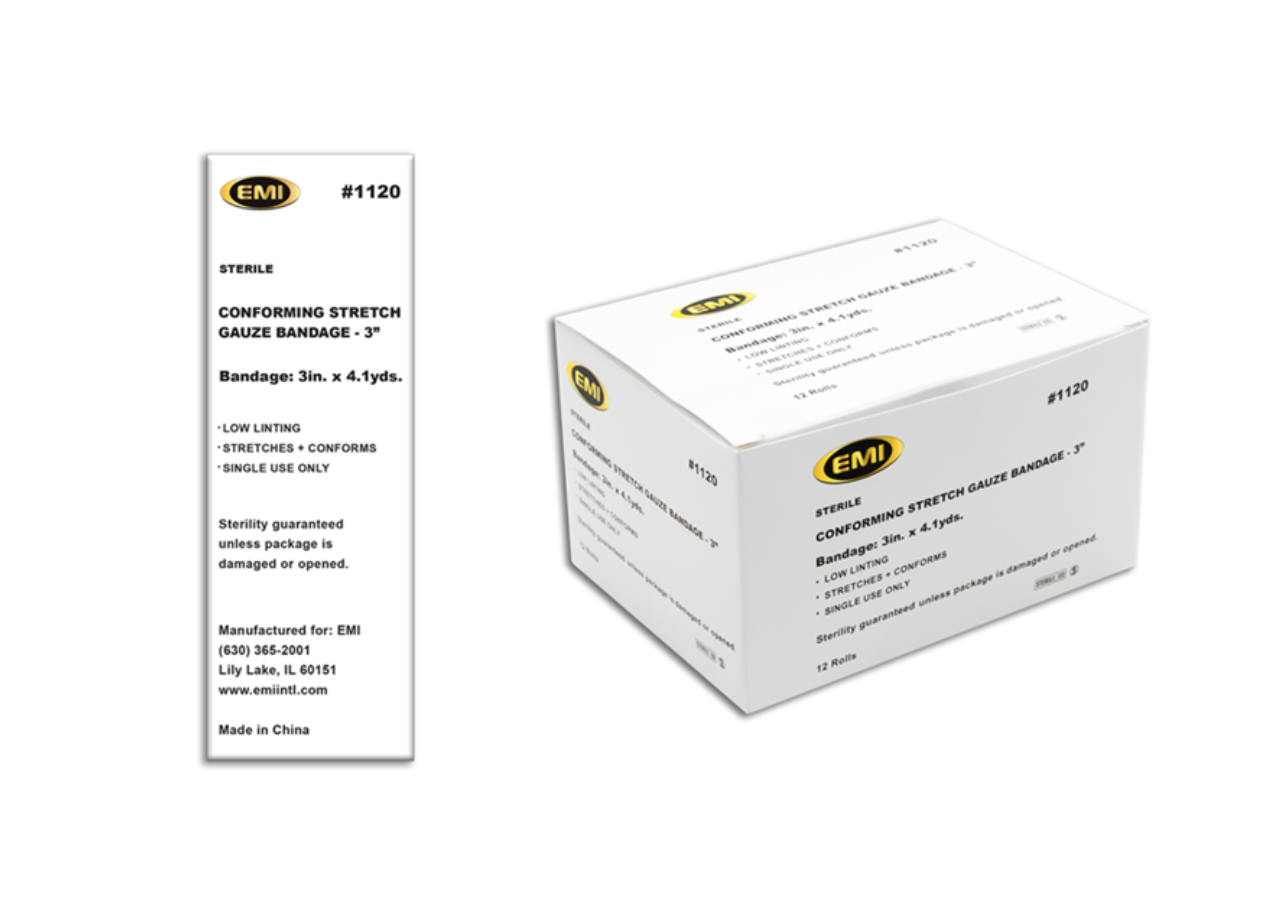 Conforming Stretch Gauze Bandage 3" (Sterile)