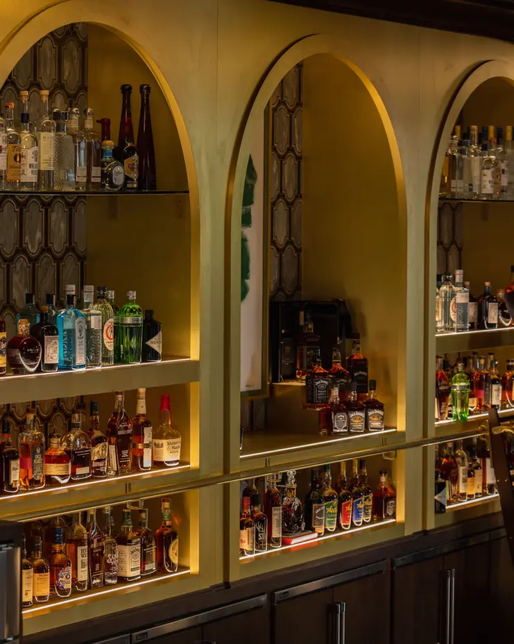 Gold bar in Sinatra Bar & Lounge in downtown Nashville