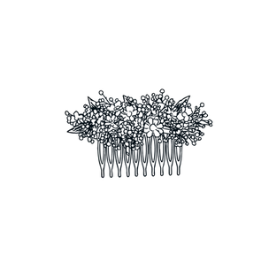 Die Grafik eines Haarschmucks.