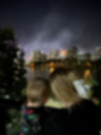 Dannielle and son Elliott looking over Brisbane City