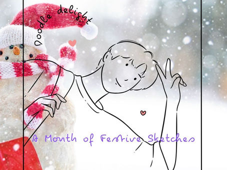 Doodle Delight: A Month of Festive Doodle Sketches
