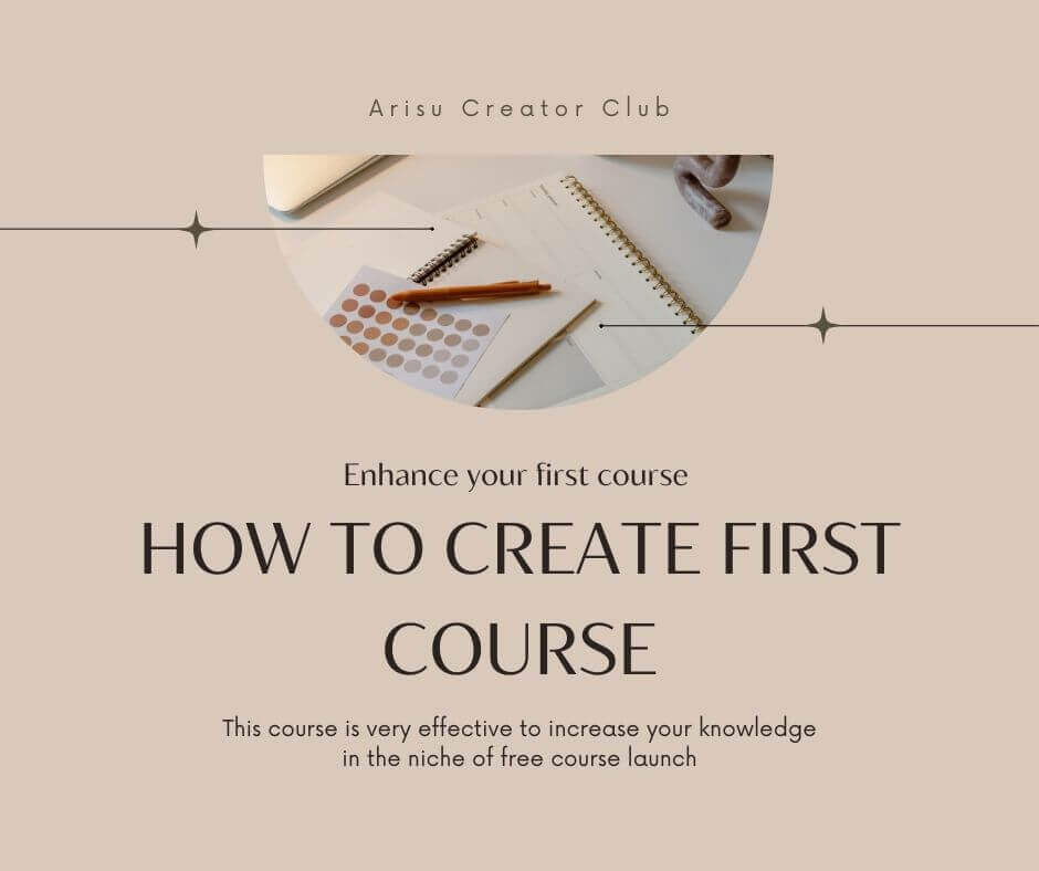 how to create first course