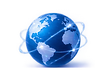 Internet globe representing global digital connectivity.