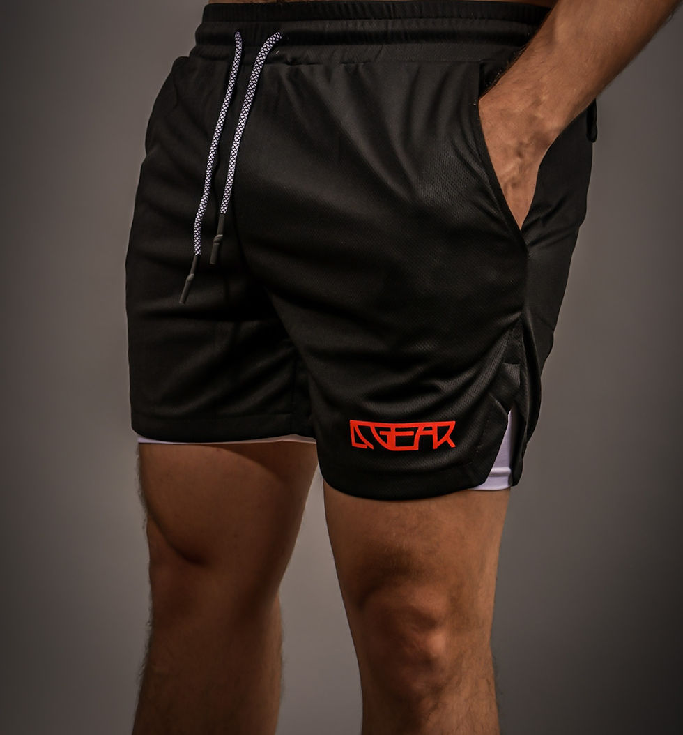 Compression Shorts In Black/Red
