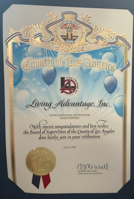 County of Los Angeles Recognition for Living Advantage, Inc.