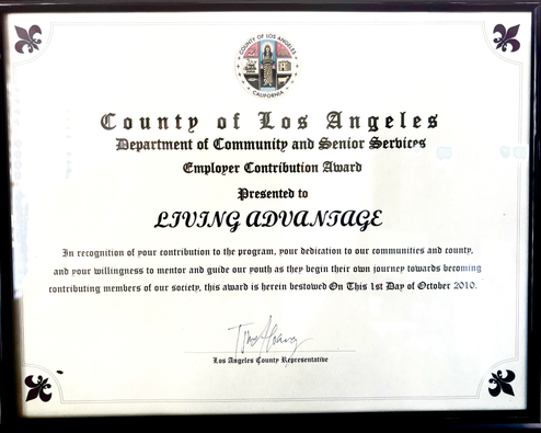 County of Los Angeles Recognition of Living Advantage, Inc.