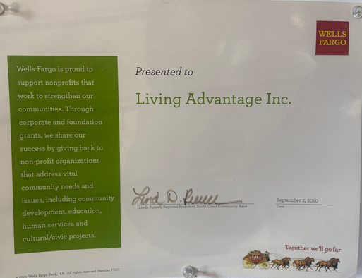 Well Fargo Recognition of Living Advantage, Inc.