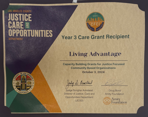 Justic Care and Opportunities Recognition of Living Advantage, Inc.