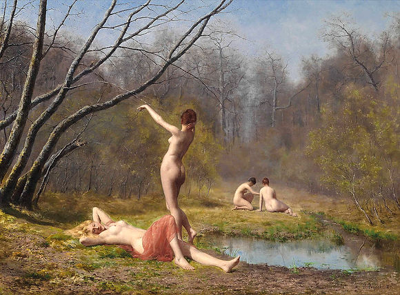 Nostalgia's Blade René Peyrol, Bathers in the Forest, 1887