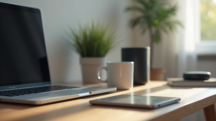 Eye-level view of smart home devices interacting seamlessly