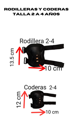 RODILLERAS Y CODERAS TALLA 2 A 4 AÑOS