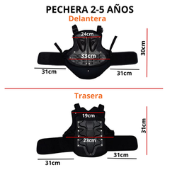 PECHERA MEDIDAS 2-5 AÑOS NUEVO