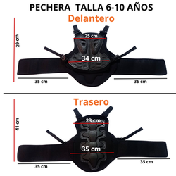 pechera niño medidas ml