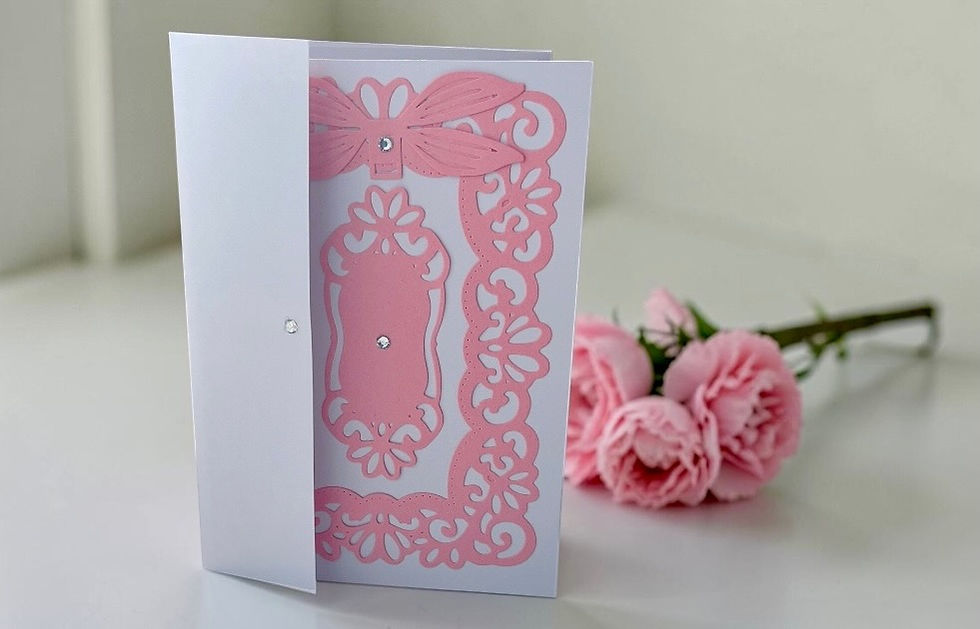 Pink Lace Greeting Card