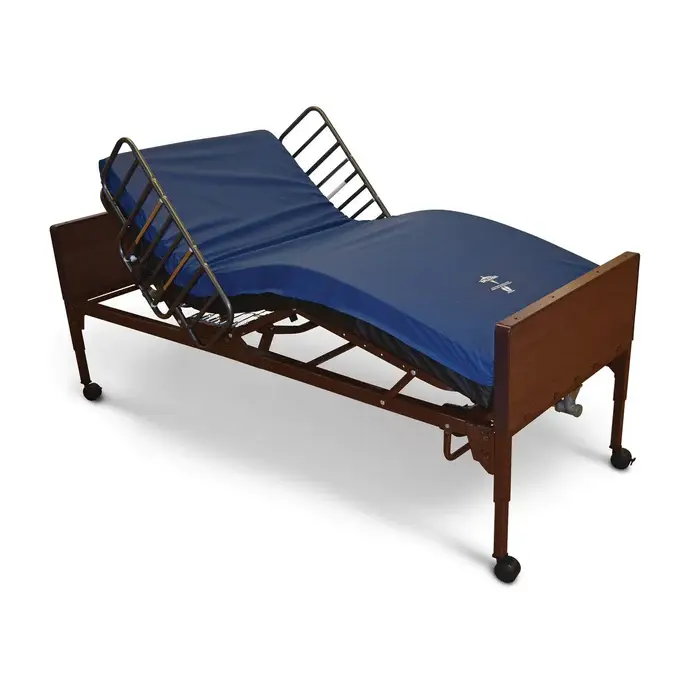 Wide angle view of a hospital bed in a recovery room