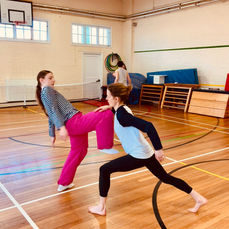 Creative dance, duet choreography adult dance day.