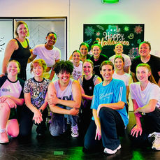 Group photo, supportive, community dance class.