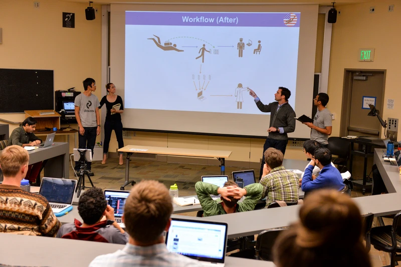 Georgetown University student team, attending the Amsterdam European Defense Tech Hackathon. 