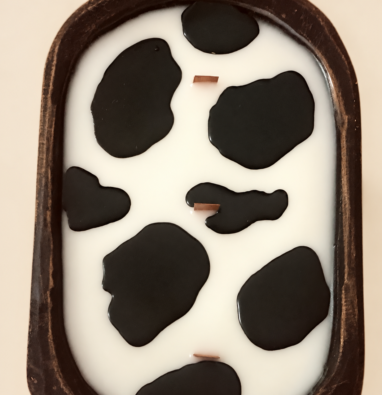 Cow Print Dough Bowl Candle — 15–17 oz