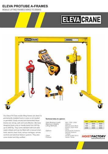 0.5 Ton A-Frame / Mobile Gantry Crane | Hoist Factory | Lifting