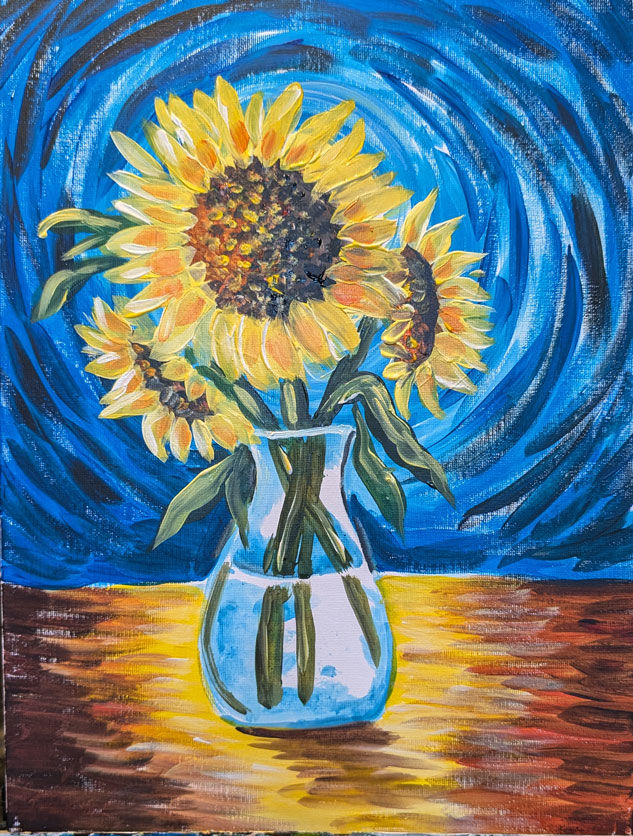 CHESTER- LE-STREET Paint Party - Sunflowers like Van Gogh