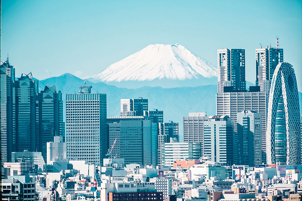 View of Mt. Fuji from Tokyo, Japan
