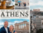 Collage of Athens: coffee, guards, Parthenon, cityscape, smiling couple, and text "How to Spend One Day in Athens, Greece."